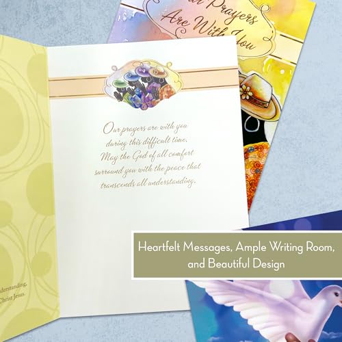 African American Expressions Boxed Sympathy Cards Assortment – Religious Greeting Cards with Envelopes – Christian Gift Set