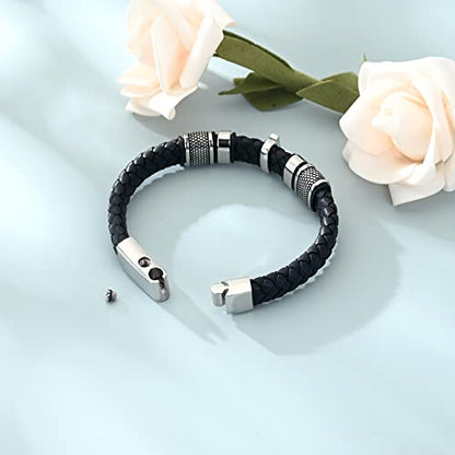 shajwo Cremation Jewelry Cross Urn Bracelet for Ashes for Women Men - color: Customize