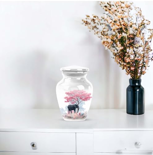 Elephant Funeral Cremation Urns for Human Ashes Small - 3 in Keepsake Urn - color: Elephant-1, size: 3-inch