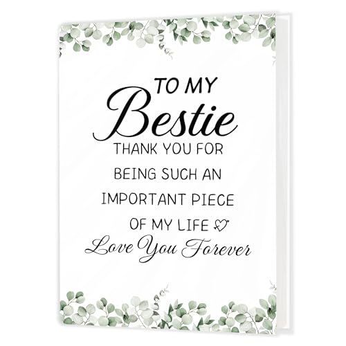 Bestie Gifts Photo Album Holds 36 4x6 Photos, Friendship Gifts for Women, to My Bestie Small Photo Album Memory Keepsake Gift for Family Graduation Travel Vacation - color: Bestie Friend