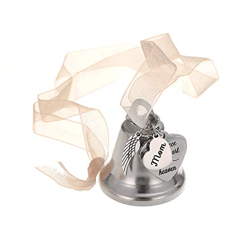 MOM Memorial Christmas Ornament Bell for Loss of Loved One | Sympathy Gift for Loss of Loved one, A Piece of My Heart is in Heaven, Loss of Mother, Christmas Tree Pendant Ornaments - style: MOM