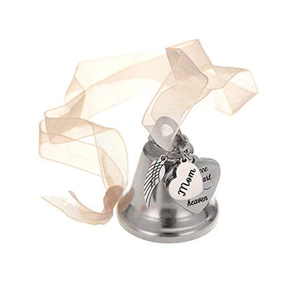 MOM Memorial Christmas Ornament Bell for Loss of Loved One | Sympathy Gift for Loss of Loved one, A Piece of My Heart is in Heaven, Loss of Mother, Christmas Tree Pendant Ornaments - style: MOM