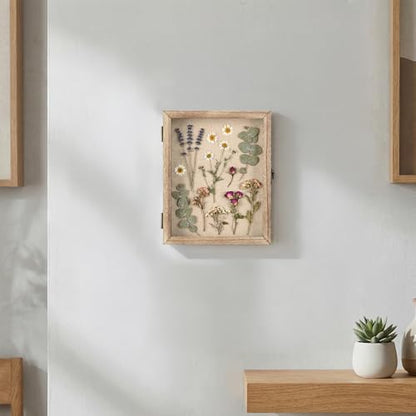 8×10 Shadow Box Frame, Linen Back, Glass Door, Hinge Display Case - color: Carbonized, size: 8×10