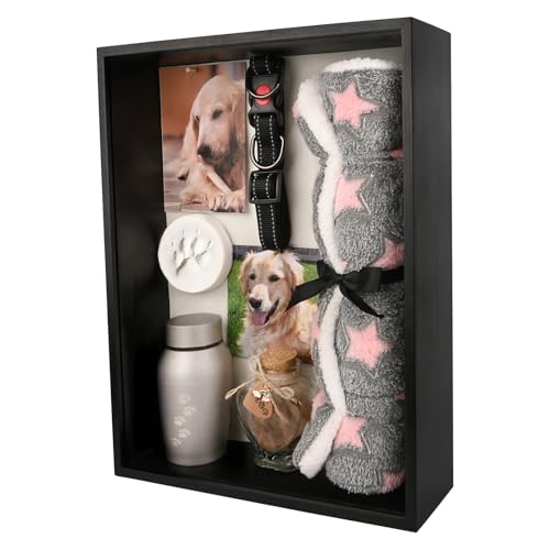 11.8x15.8x4 Shadow Box Frame Display Case with Glass Cover and Lining Extra Deep Large Picture Frame Memory Box for Wedding Bouquet Flowers Pet Memorial Collectibles and Memorabilia Display - color: Black