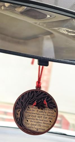 Tree of Life and Cardinal Memorial Gift Ornament for Hanging on The Christmas Tree or Car or Around House or Gifting, Remembrance Loss Sympathy Gift for Your Loved One (Tree of Life Memorial)