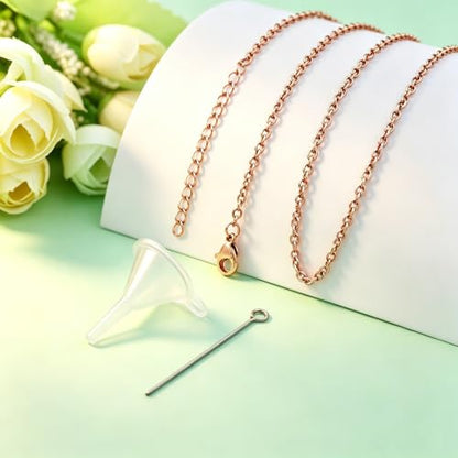 Round Pet Urn Pendant Necklace, Dog Paw Print and Bone Engraved Cremation Jewelry for Ashes, Stainless Steel Dog Keepsake Jewelry Urn Necklaces for Ashes for Women Men - color: Rose Gold