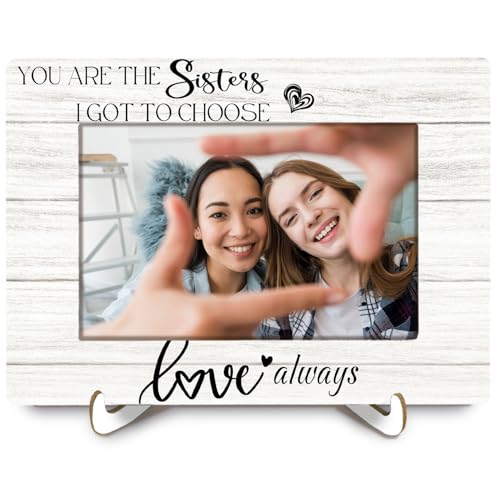 Bestie 4x6 Picture Frame, Best Friend Photo Frame, Friendship Gifts for Women, You Are the Sister I Got to Choose Wall and Tabletop Display Picture Photo Frames for Home Bedroom Decor - color: wedding003