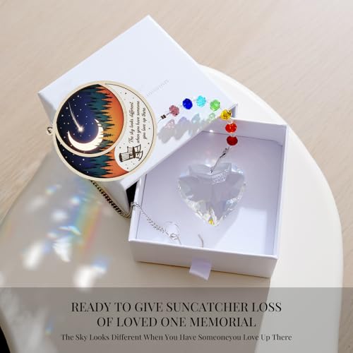 Hegelda Sympathy Gifts for Loss of Loved One Crystal Suncatcher Ornaments | Unique Condolence Memorial for Loss of Mom, Ideal Grief Bereavement Miscarriage Gifts - style: MEMORIAL