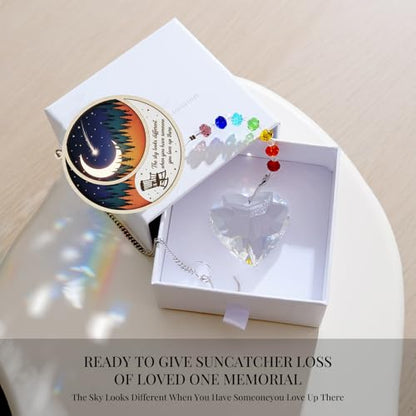 Hegelda Sympathy Gifts for Loss of Loved One Crystal Suncatcher Ornaments | Unique Condolence Memorial for Loss of Mom, Ideal Grief Bereavement Miscarriage Gifts - style: MEMORIAL