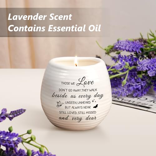 Sympathy Gift 10Oz Sympathy Candle Memorial Grief Condolences | Sympathy Gifts Basket, Memorial Gifts for Loss of Mom Dad, Those We Love Dont Go Away Remembrance Candle in Handmade Jar - color: Those We Love Don't Go Away