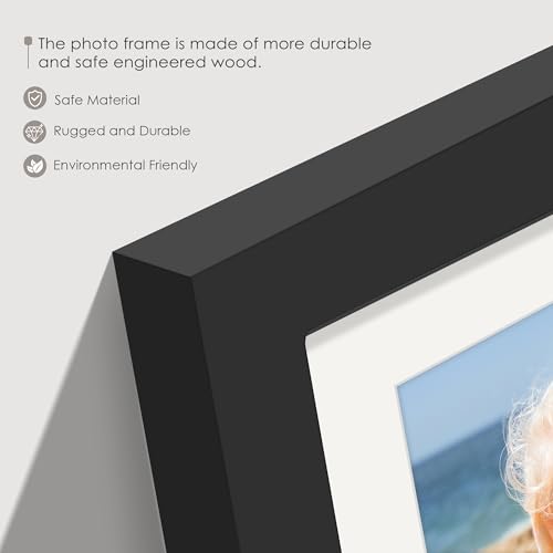 DUENPY 5x7 Collage Frame Holds 3 4x6 Photos Black - color: Black, size: 8x16.6 (4x6 or 5x7 opening)