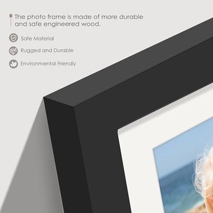 DUENPY 5x7 Collage Frame Holds 3 4x6 Photos Black - color: Black, size: 8x16.6 (4x6 or 5x7 opening)