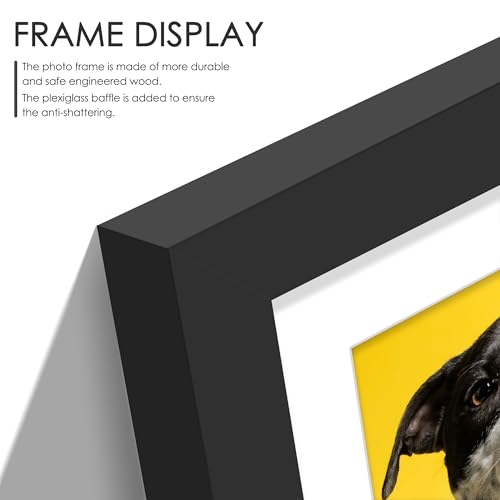 DUENPY 8x24 Collage Frame For 5 4x6 Photos Black - color: Black, size: 8x24（4x6 opening）