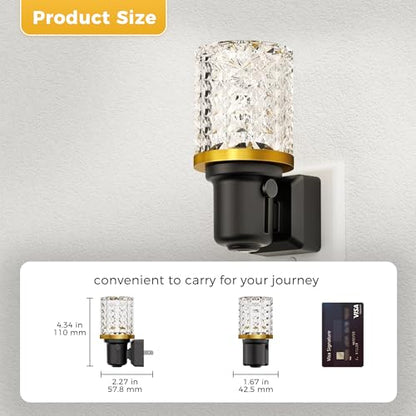 L LOHAS LED Night Light, Dimmable Night Lights Plug into Wall - color: Diamond-Amber, size: 1 Pack