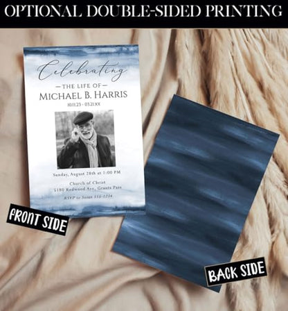 All Ewired Up Celebration of Life Invitation, Funeral Announcement, Memorial Service, Program Card, Personalized