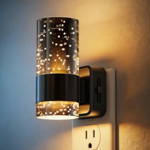 JandCase Night Lights Plug into Wall - color: Black Ring-3000K, size: 1 Pack