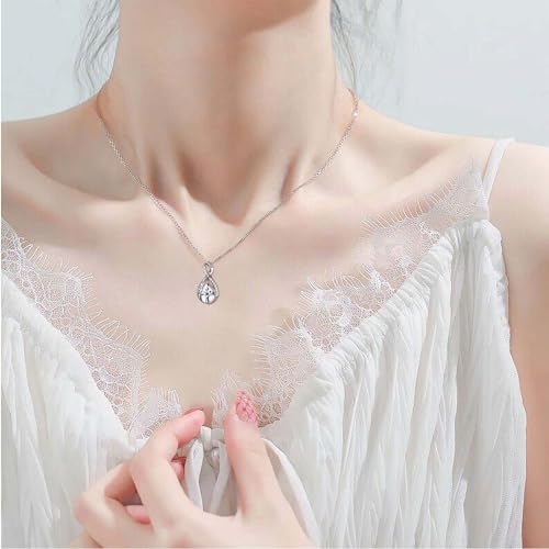 ZOEXUE Infinity Cross Cremation Jewelry - S925 Sterling Silver Cross Urn Necklace for Women - Birthstone Cross with Heart CZ Ashes Keepsake Pendant Memorial Urn Jewelry Gift for A Loss Loved Ones - color: purple