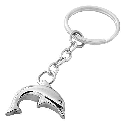 COCO Park Cremation Key Ring Stainless Steel Dolphin Urn Pendant Jewelry Memorial KeyChain for Ashes