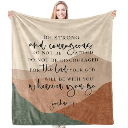HIWX Boho Inspirational Christian Bible Verse Throw Blanket 50x60 Wherever - color: Wherever 1, size: 50“L x 60”W