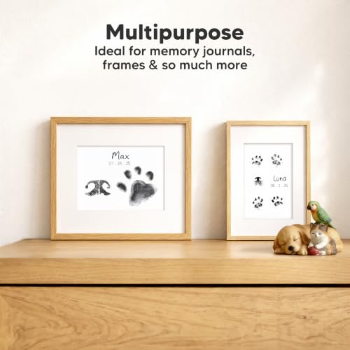 4pk Inkless Paw Print Kit for Dogs, Cats, Pets Ink Pads (Jet Black, Combo) - color: Jet Black, size: 4-Pack, Combo (2 Regular + 2 Large)