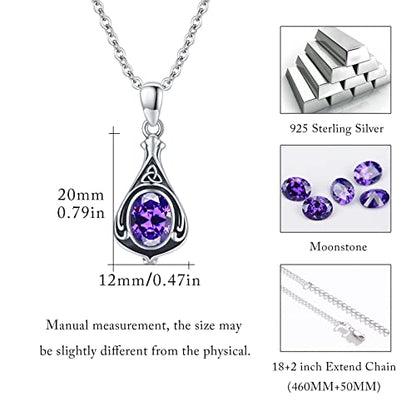 Urn Necklace for Ashes Cremation Jewelry 925 Sterling Silver Ashes Pendant Necklace Memorial Jewelry Gifts for Women Men Girls Boys - style: Celtic-February-Amethyst