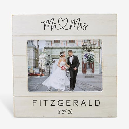 Personalization Universe Infinite Love 5x7 Vertical Shiplap Wedding Picture Frame - size: 5" x 7" Vertical