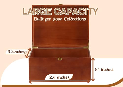 InnoBeta Christian Gifts Keepsake Box with Cross, Wooden Storage Boxes, Decorative Organizer with Lid for New Couples Memory Treasure