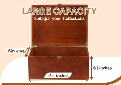 InnoBeta Christian Gifts Keepsake Box with Cross, Wooden Storage Boxes, Decorative Organizer with Lid for New Couples Memory Treasure