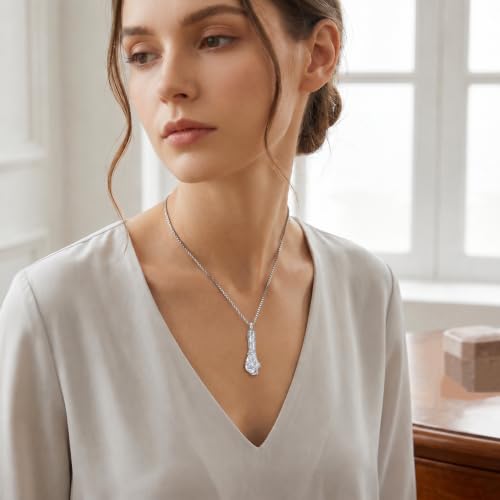 Butterfly/Dragonfly/Ladybug/Bee/Hummingbird Urn Necklace for Ashes Teardrop Crystal Keepsake Pendant Memorial Jewelry with Funnel Filler for Women - color: Dragonfly