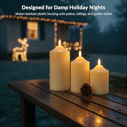 Battery Operated Candles with Timer, LED Flameless Candles with Remote - color: Ivory(Dotted)