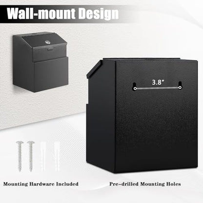 KYODOLED Suggestion Box with Slot and Lock, 100 Suggestion Cards, 2Pack - color: Black-03, size: 8 x 5.7 x 7 Inch