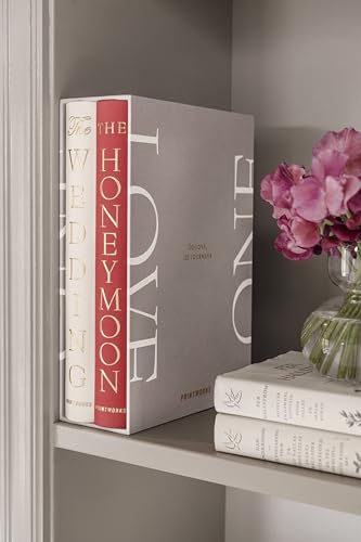 Printworks One Love Wedding Photo Book 2-Pack - 80-Page Albums in Slipcase - color: Red/Cream