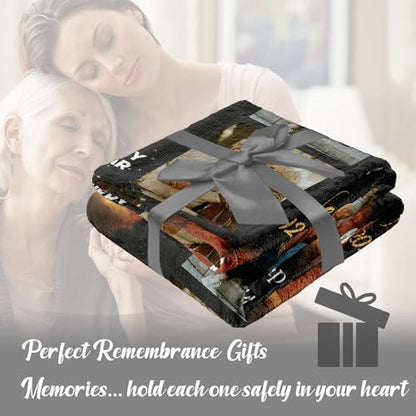 Vsmoedb Custom Memorial Blanket with Pictures for Loss of Loved One - color: Select17