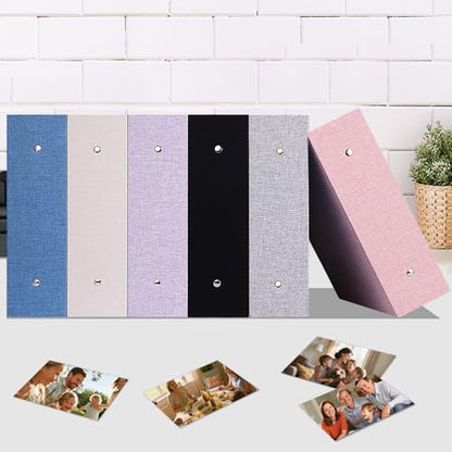 Ruibytree Extra Large Capacity Photo Album 4x6 Pictures 1000 Pockets, Pink | Linen Cover, Horizontal & Vertical 4x6 Photos, Removable Acid-Free Pages, Front Display Window, for Family, Wedding & Travel - color: Pink