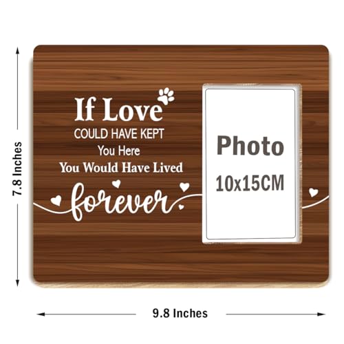 OTINGQD Dog Memorial Picture Frame Gift,If Love Could Have Kept You Here You Would Have Lived Forever Wooden Photo Frame for Tabletop Wall Display,Dogs Memorial Gifts for Loss of Dog - style: Dog Memorial Gifts-2