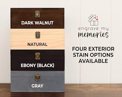Personalized Memorial Keepsake Box, Sympathy Gift for Loss of Loved One - style: 9. Memorial Designs