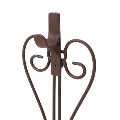 Fireplace Mantel Wreath Hanger, Adjustable Height Christmas Wreath Stand | Elegant Telescoping Artificial Wreath Hook, Padded, Durable Cast Iron