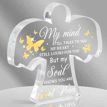 Condolence Gifts, Remembrance Gifts, Angel Acrylic Desk Sign, Grieving Gift with Sympathy, Condolence Sentimental Gifts, Memorial Bereavement Sympathy Gifts for Loss of Loved One - style: 007