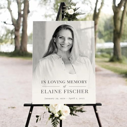 Celebration Of Life Welcome Sign, Memorial Poster, Celebration Of Life Poster With Picture, Funeral Welcome Sign, In Loving Memory Celebration of Life Memorial - color: Version 03