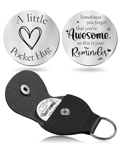 CINDYHE Pocket Hug Token keychain for Men Women Him Her(Awesome) - color: Awesome