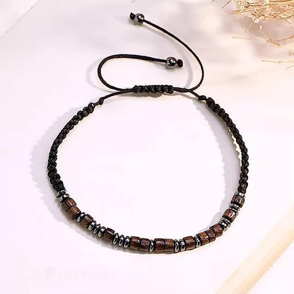 Hug from Heaven Morse Code Bracelet - Until We Meet Again, Black Hematite Beads for Men and Women - color: Hug from Heaven Bracelet