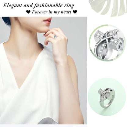 Diamond Cross Urn Ring for Ashes for Women Men for Hold Ash - size: 8