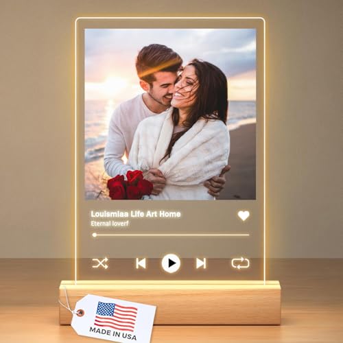 LOUISMIAA Custom Picture Frames Night Light,Personalized Photo Frame,Customized Picture Frame,Personalized Anniversary Birthday Valentine's Day Gifts for Women Men Same Day Shipping - color: Style 1