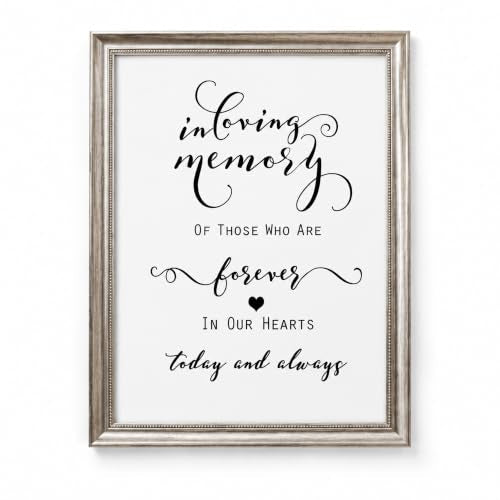 in Loving Memory Memorial Table Print: 8 x 10 Inch Unframed