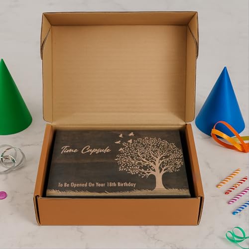 Baby Time Capsule Box to Open at 18, Baby Shower & First Birthday Gift - size: Medium, style: Time Capsule