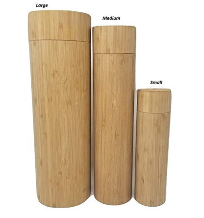 Exquisiteurn's Bamboo Scattering Tube, Bamboo Biodegradable Cremation Urn, Biodegradable Cremation Urn (Medium) - size: Medium
