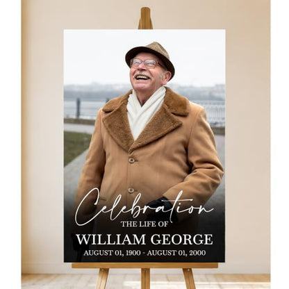 Personalized Funeral Celebration Of Life Welcome Sign #15 - color: Style 15
