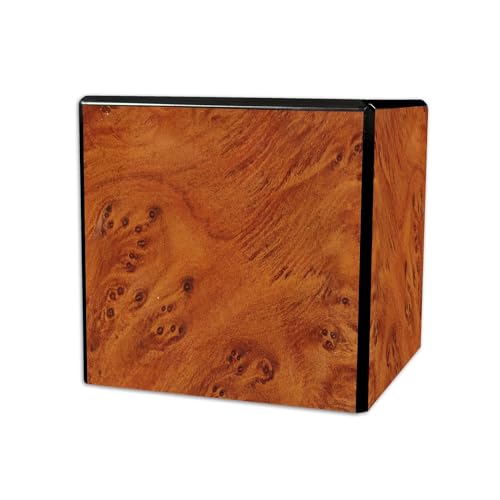 LifeSong Small Wooden Cremation Urn: Cherished Keepsake for Loved Ones - Elegant Memorial Gift & Keepsake Box (Dark Brown) - color: Dark Brown Non Personalized