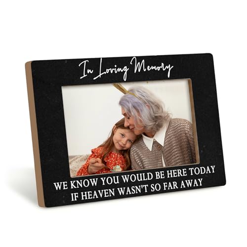 Memorial Gifts Picture Frame 4x6, Memorial Wooden Photo Frame, Sympathy Bereavement Gifts for Loss of Loved One, In Loving Memory Sympathy Picture Photo Frames Decor for Desk Table Room - color: color-2