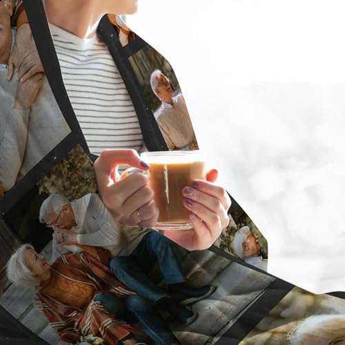 Vsmoedb Custom Memorial Blanket with Pictures for Loss of Loved One - color: Select17